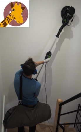 ponceuse girafe escalier