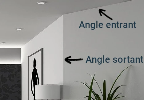 différence entre angle entrant et sortant pour le ponçage des joints de placo