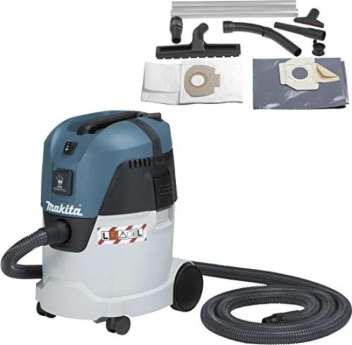 aspirateur Makita VC2512L avec ses accessoires fournis