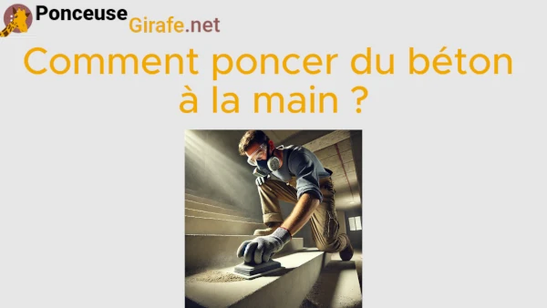 poncer du béton à la main